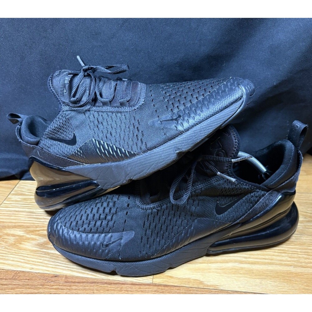 Nike Air Max 270 Triple Black AH8050-005 Men's Size US 12 Running Shoes Trainers